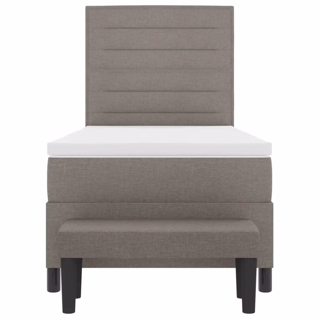 Letto ibrido con molle a tasche e testiera Talpa vidaXL in tessuto beige o grigio L/P/H: 200 x 80 x 128 cm – 2