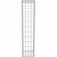 Recinzione da giardino in acciaio zincato - 20x20x100 cm - Argento