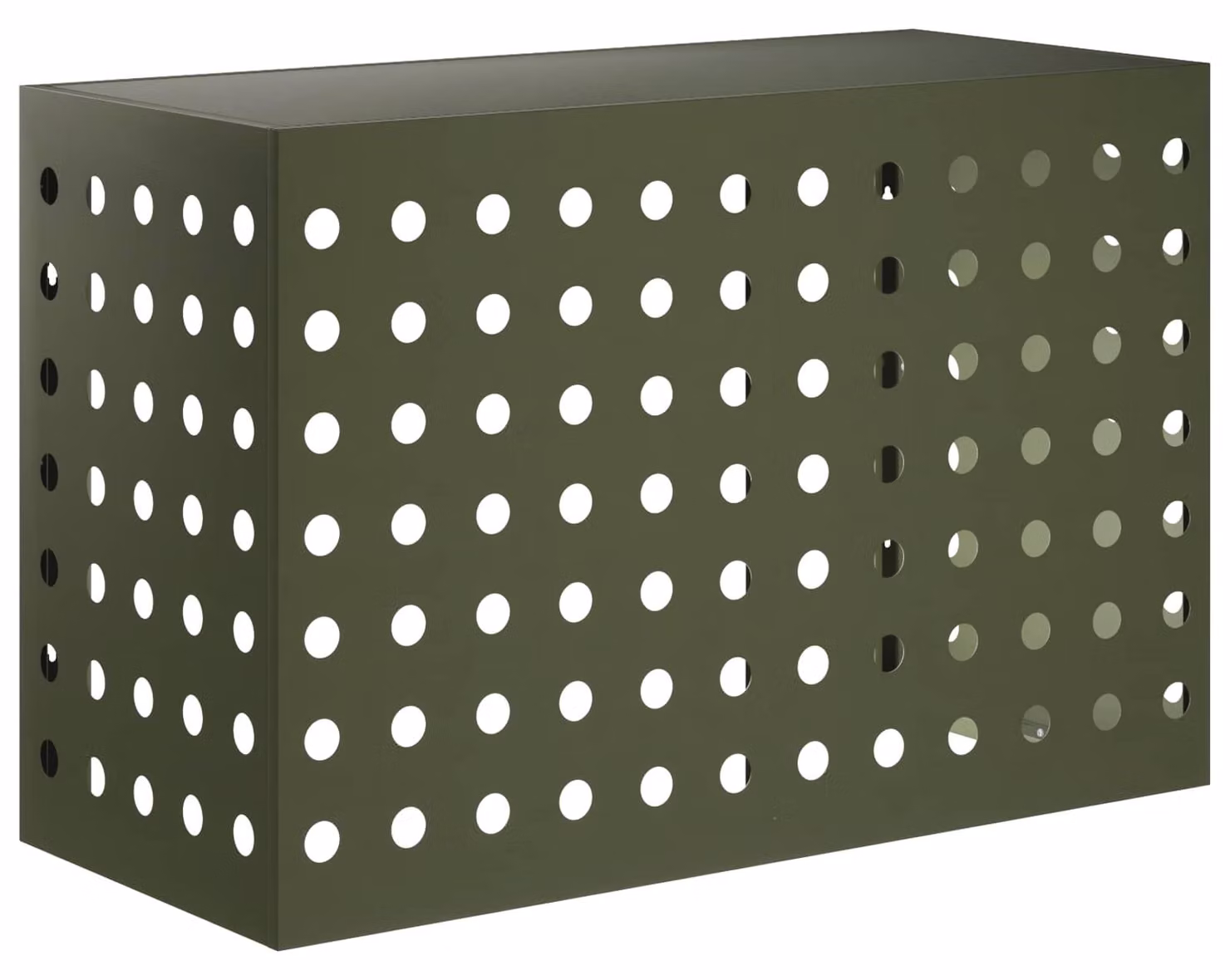 Coperchio per aria condizionata verde oliva 90 x 40 x 60 cm acciaio