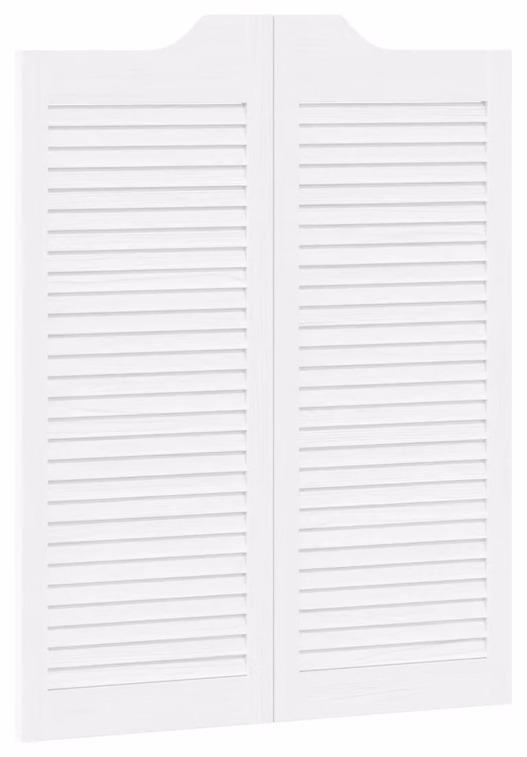 Porte Swing Bianco 100 x 40 cm Legno Massello di Pino