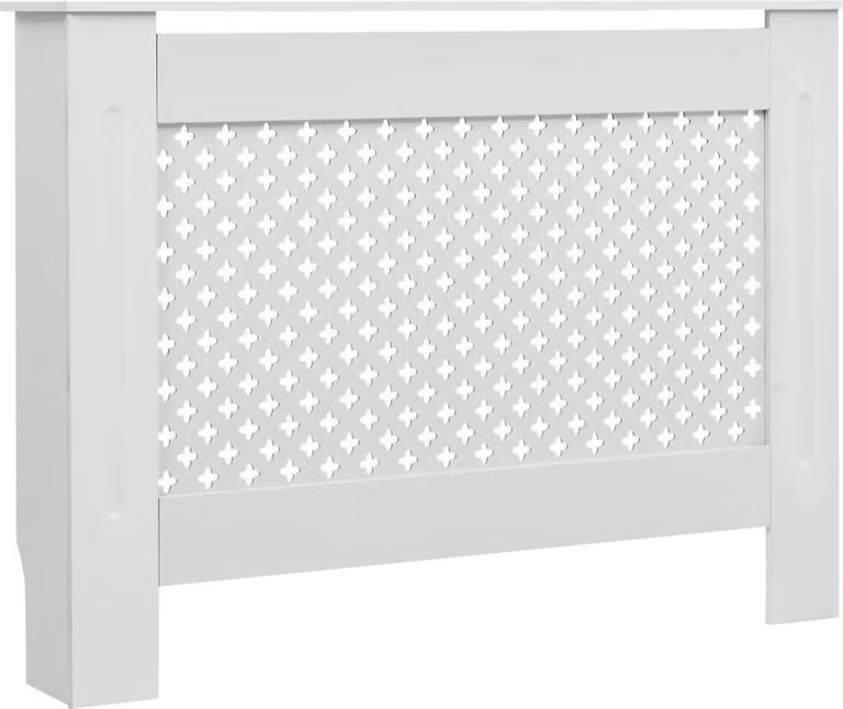 Copertura per Radiatore Bianca 112x19x81,5 cm in MDF