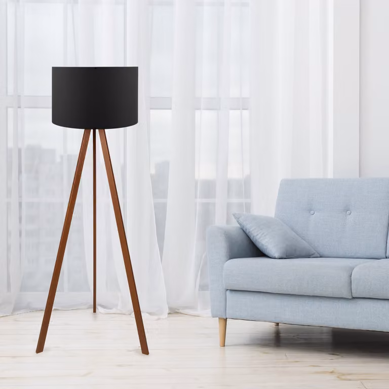 Opviq, AYD-1533, lampade da terra, nero, MDF, 38 x 38 x 140 cm