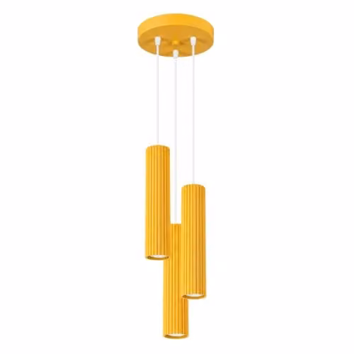 Sollux LightingLampada a sospensione KARBON 3P, gialla