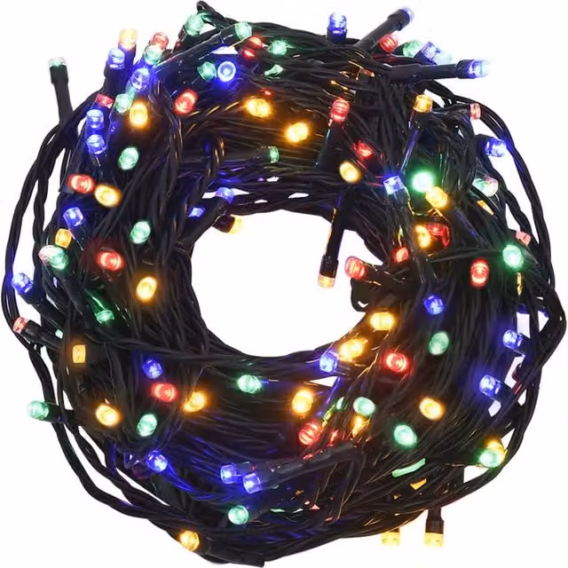 Stringa LED Multicolore RGB con 2000 Luci e 200 m di Lunghezza in PVC CFW6554313