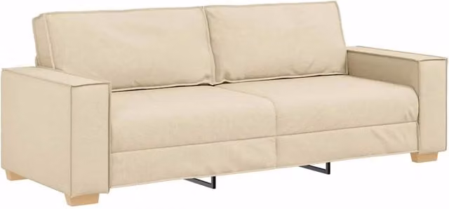 Divano | Divano da soggiorno | Sofa 3-Persone Crema 220 cm Tessuto