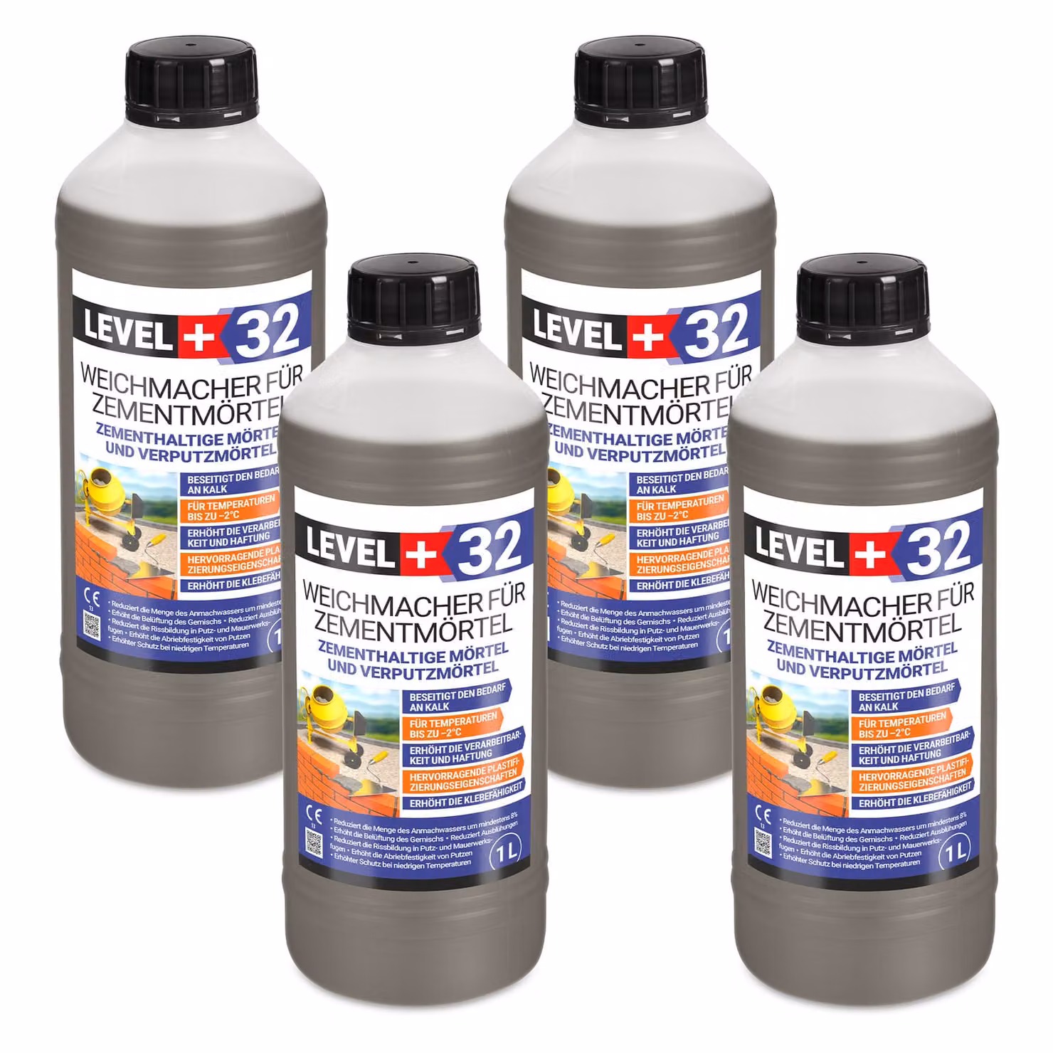 Plastificante per malte e intonaci 4L Livello+32