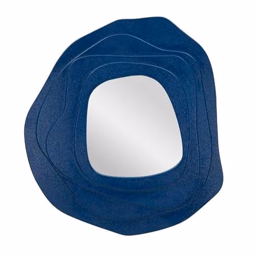 Mauro Ferretti Specchio da muro Dalia Blu MDF e specchio 90x97 cm