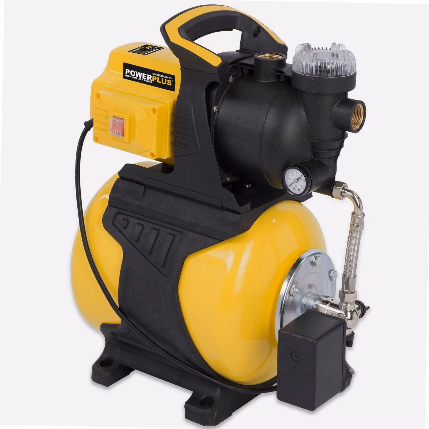 Pompa domestica POWERPLUS da 600 Watt per 3.000 litri/ora + filtro per l'acqua