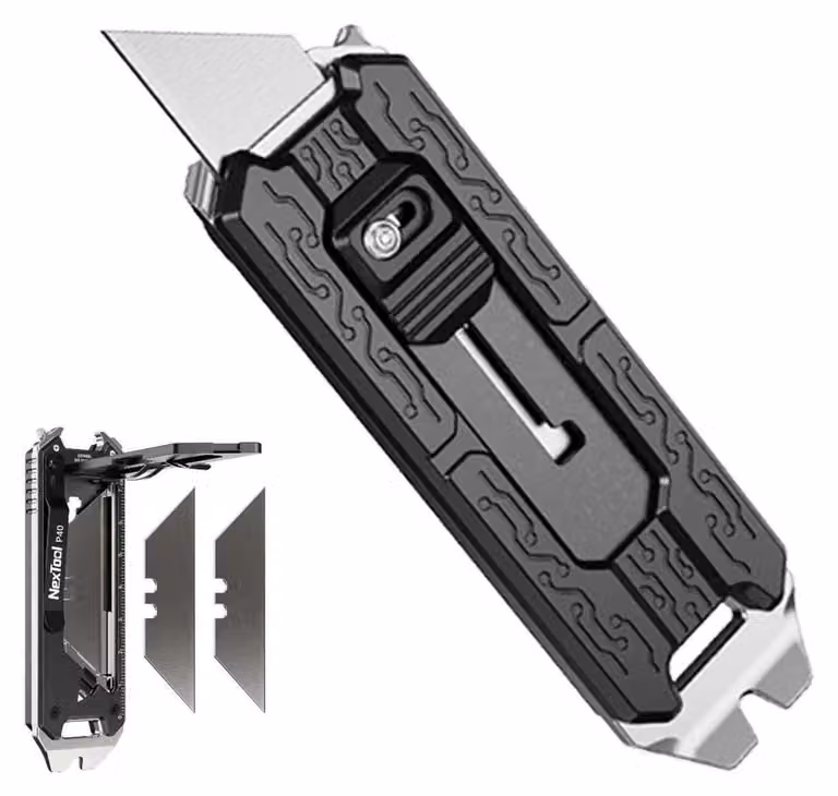 Multitool 8-in-1 con portacoltelli, strumento compatto per l'uso quotidiano, ideale per campeggio e attività all'aperto, regalo per uomini