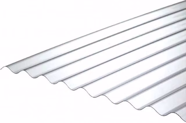 Set di 10 lastre di policarbonato corrugato EZOOZA SuperDur Onda 76, colore trasparente, L: 126,5 cm, P: 100 cm, H: 1,8 cm con protezione UV – 1