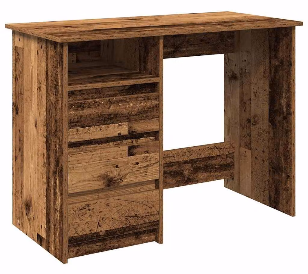 Scrivania Solidchoice, aspetto legno anticato, 102 x 50 x 75 cm