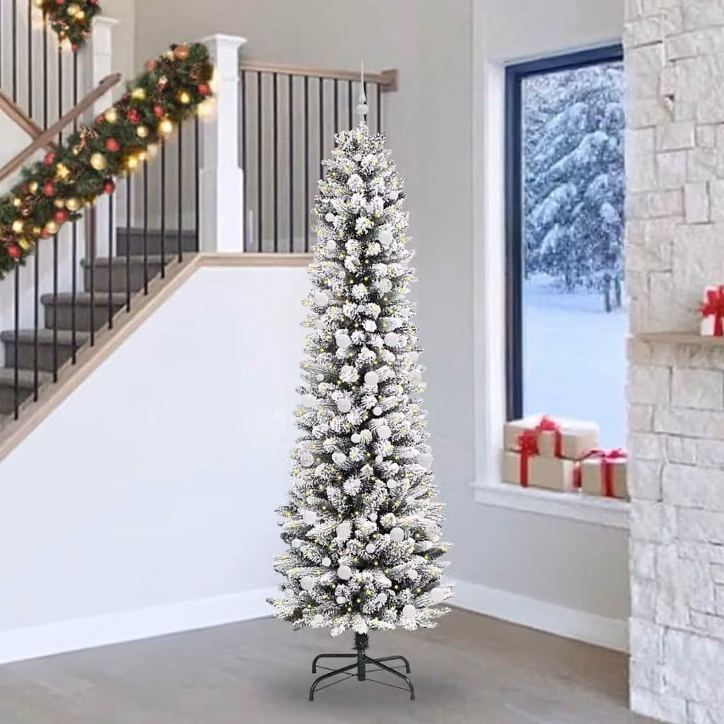 Maison Exclusive - Albero di Natale artificiale, colore bianco, altezza 240 cm