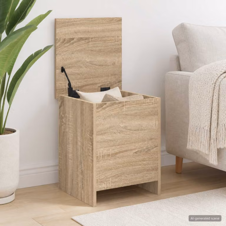 Cassa di stoccaggio moderna vidaXL in MDF color marrone, L/P/H: 40 x 40 x 50 cm