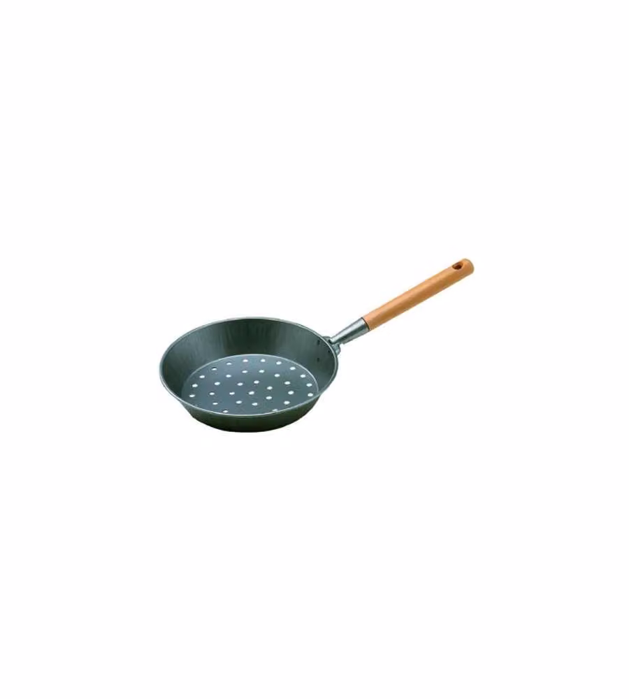 Padella per Castagne 26 cm con Manico in Legno