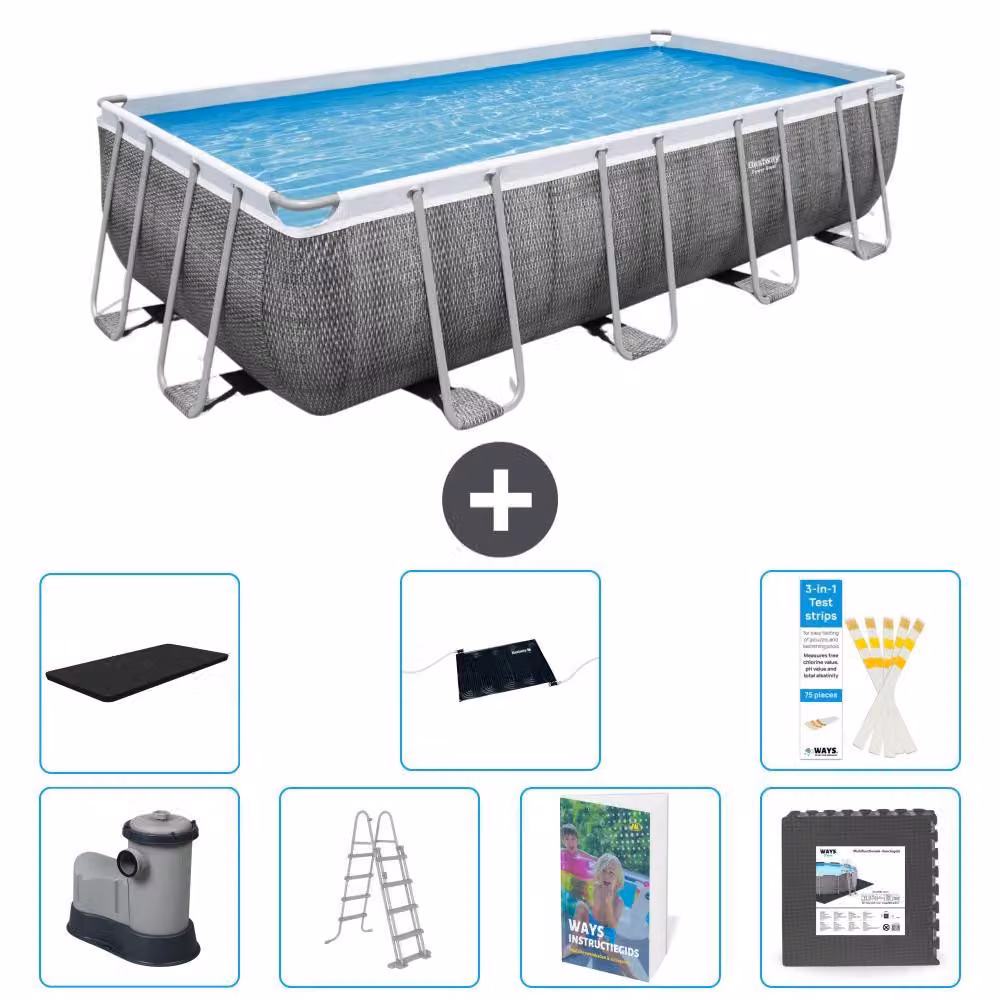 Bestway Power Steel, piscina rettangolare - 549x274x122 cm - 6 pezzi, modello S543