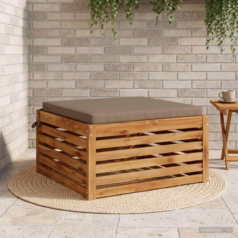 Cuscino per sedia vidaXL SOEST in poliestere beige con rivestimento lavabile e resistente ai raggi UV