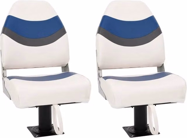 Set Sedile da Barca Pieghevole 4 pz con Schienale Alto CFW4213792