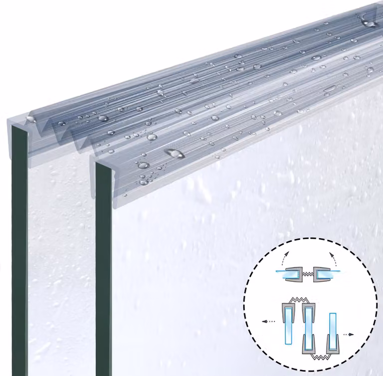 Guarnizione per doccia Guarnizione per box doccia DK12 (4mm - 5mm) - 180cm Guarnizione di ricambio per box doccia