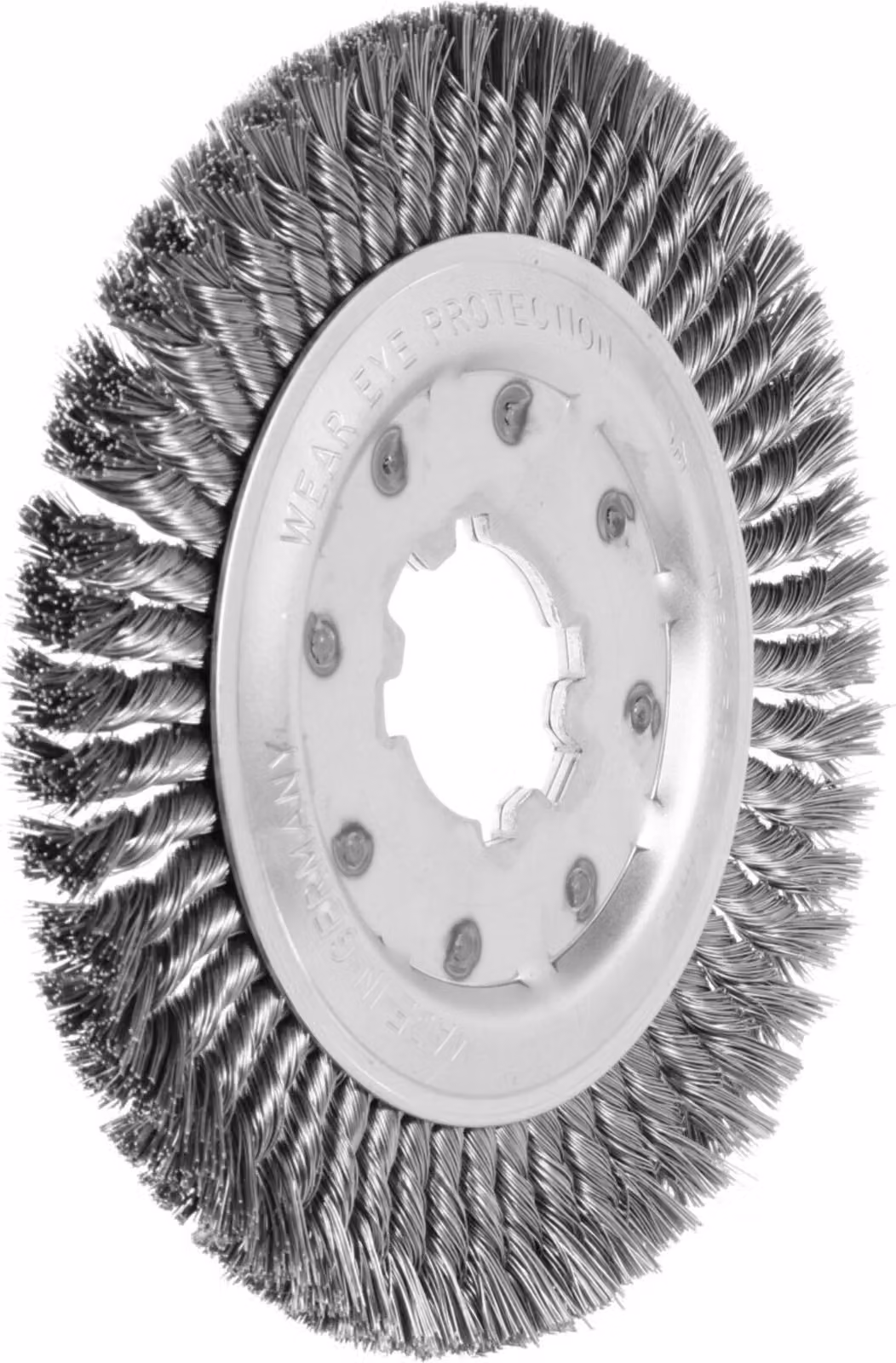 Lessmann Spazzola circolare a fila singola, intrecciata Filo di acciaio 0,50 mm, ⌀ spazzola x larghezza di copertura: 250X15 mm