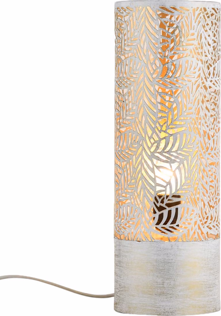 Lampada da tavolo Boho Deco Lampada da comodino Verdure Grande Bianco