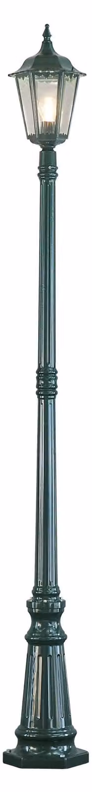 Lampada da esterno, altezza 220 cm, 1 x 100W, grado di protezione IP43, alluminio verde