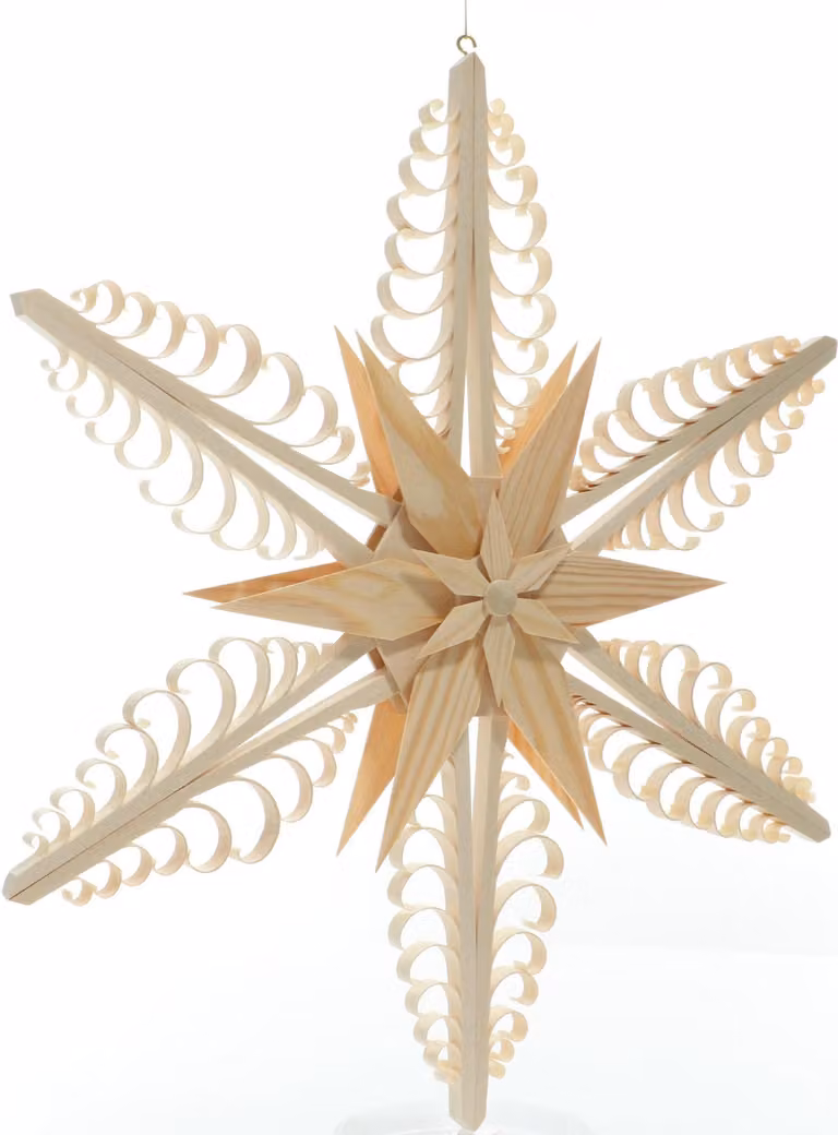 Decorazione per finestre a forma di stella spagnola, con 2 stelle al centro (su entrambi i lati). Dimensioni: 41x41x40 cm. Nuovo