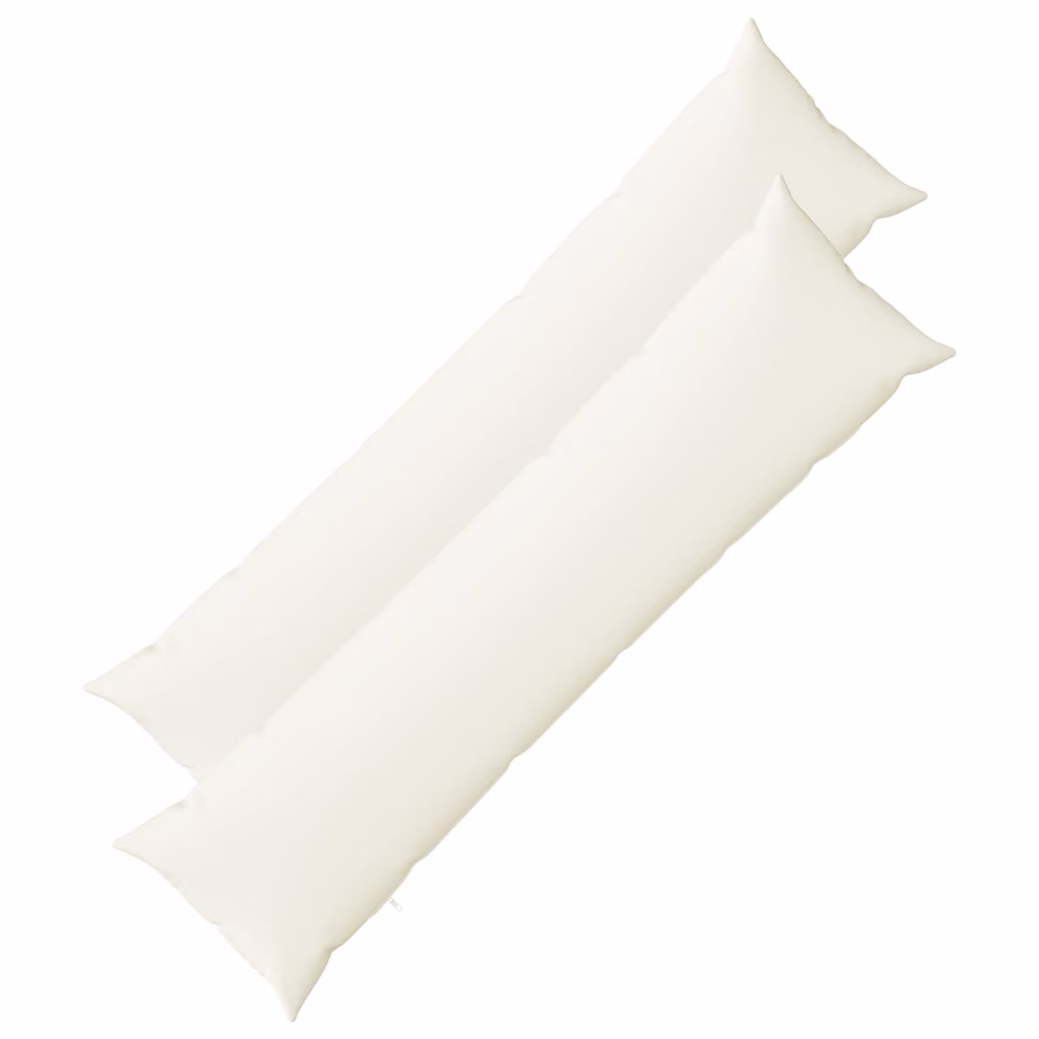 Set di 2 federe vidaXL HEERLEN bianche in poliestere, L 145 cm x L 40 cm