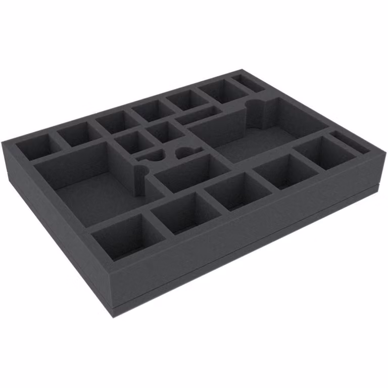 Inserto in schiuma 293x219x45 mm per giochi da tavolo con 21 scomparti