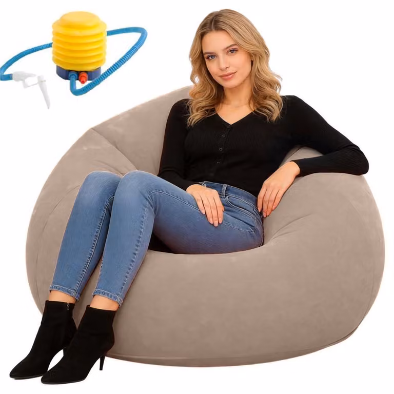 Solidchoice - Panca gonfiabile ad aria, ideale per interni ed esterni, lavabile e confortevole