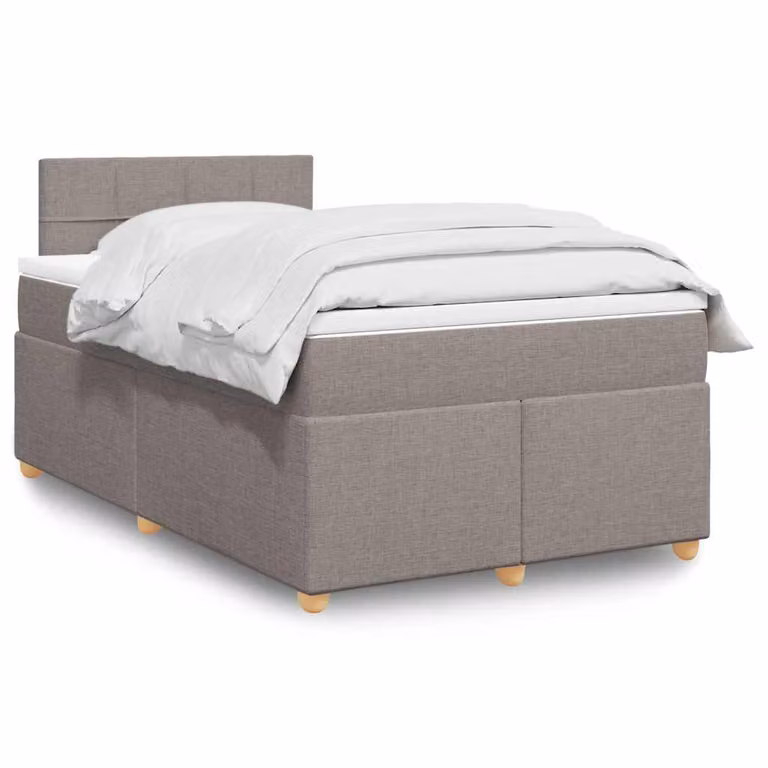 vidaXL Giroletto a Molle con Materasso Ibrido in Tessuto, L/P/H: 120 x 190 cm