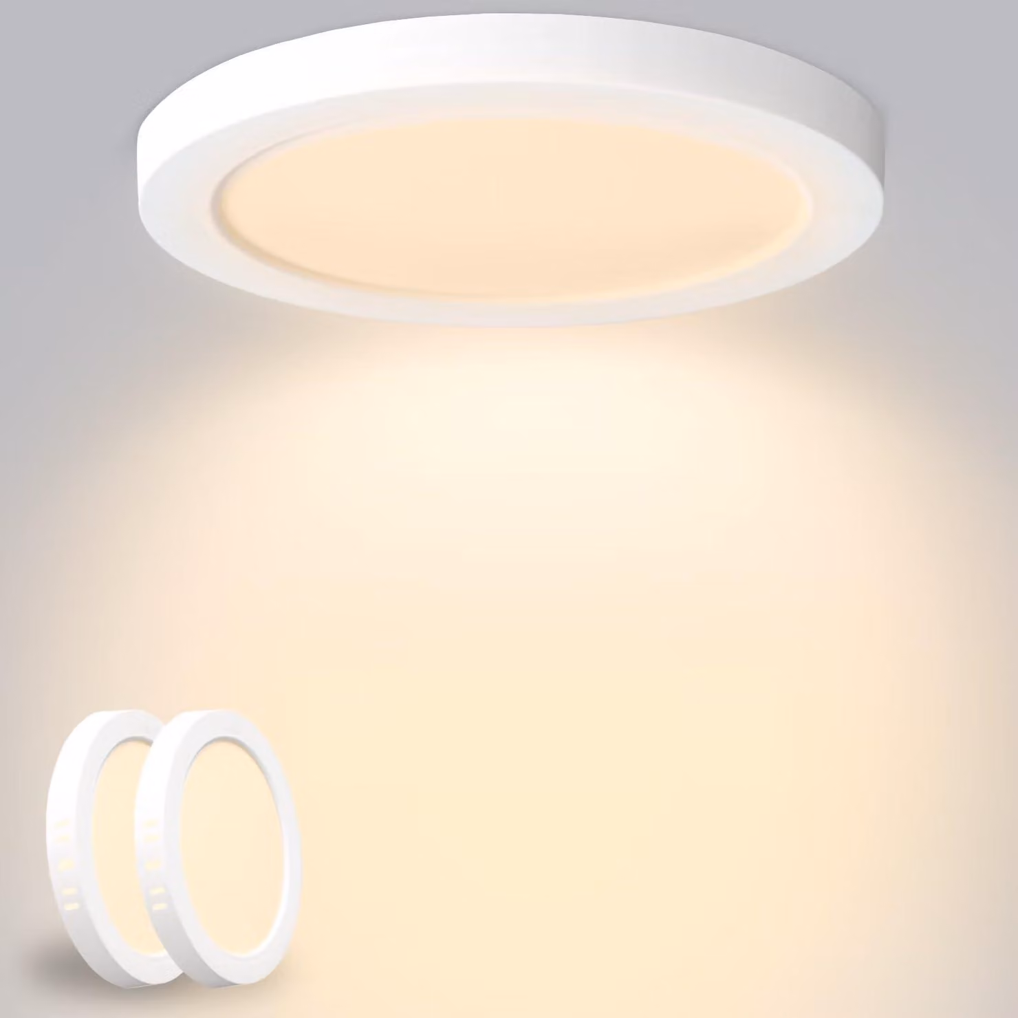 Pannello LED rotondo, 15 W, 1800 lumen, luce bianco caldo, grado di protezione IP44
