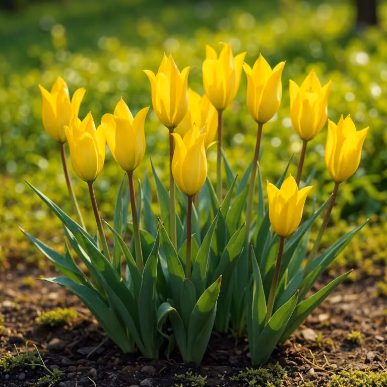 Bulbi da fiore Exotenherz - Tulipani Tulipa Sylvestris - giallo (20 pezzi) Diametro 5-6cm