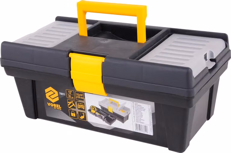 Cassetta portautensili, valigetta portautensili in plastica 12" 312x167x130 mm