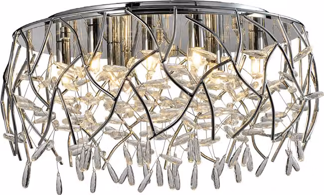 Plafone LED AMATO 6xG9/7W, cromato, Ø: 40 H: 20 cm, attacco G9, dimmerabile