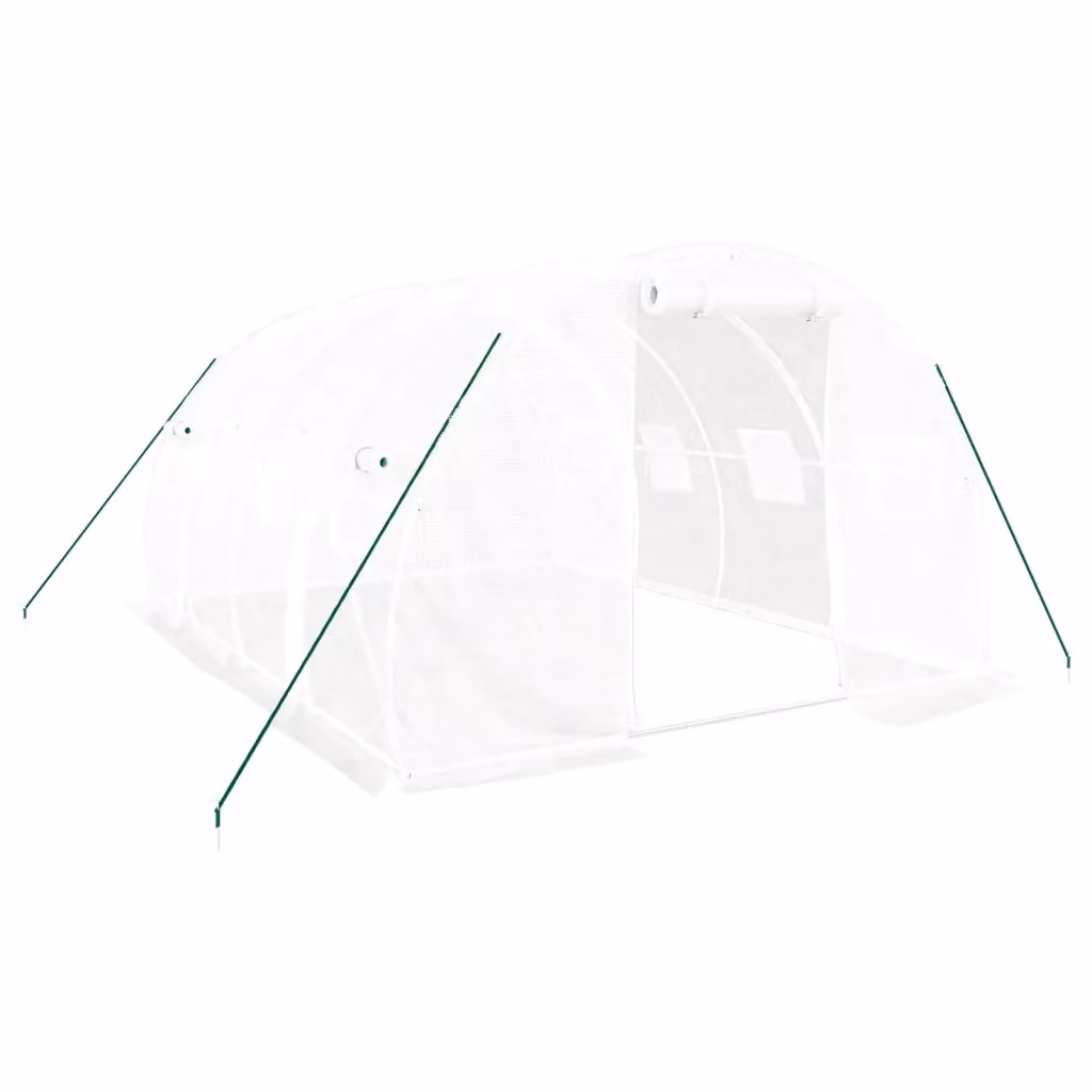 Serra Videx con struttura in acciaio galvanizzato bianco e copertura in policarbonato, L/P/H: 4 x 3 x 2 m – 2