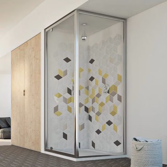 Box Doccia 80x90 AP. 80 CM H198 trasparente mod. Cristal Duo 1 Anta
