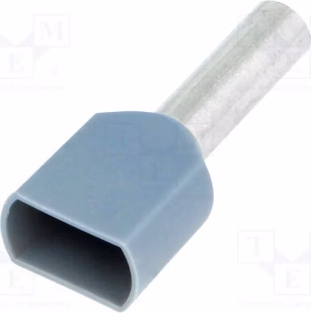 5 connettori a crimpare: terminale in rame da 4 mm², isolato, doppio, da 12 mm, stagnato, modello BM 00560, tipo "bootlace"