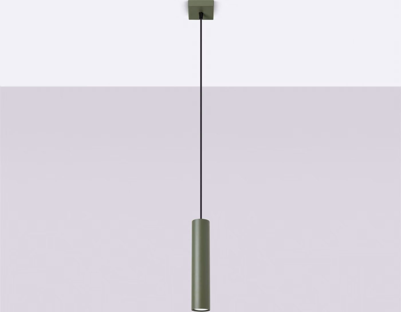 Lampada a sospensione LAGOS 1 verde oliva 1xGU10 10W acciaio 118x8x8cm Sollux Lighting