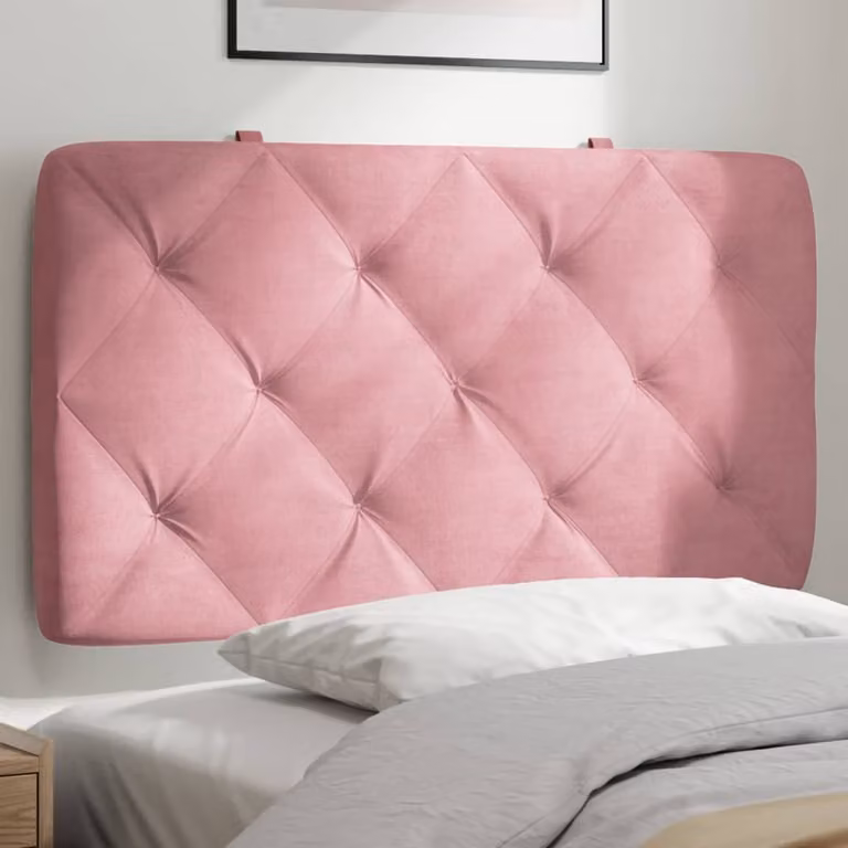 Cuscino Testiera vidaXL in Velluto Rosa, L: 90 cm