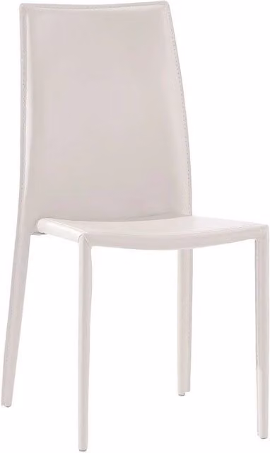 Set di 4 sedie impilabili in ecocuoio moderne - MYREL