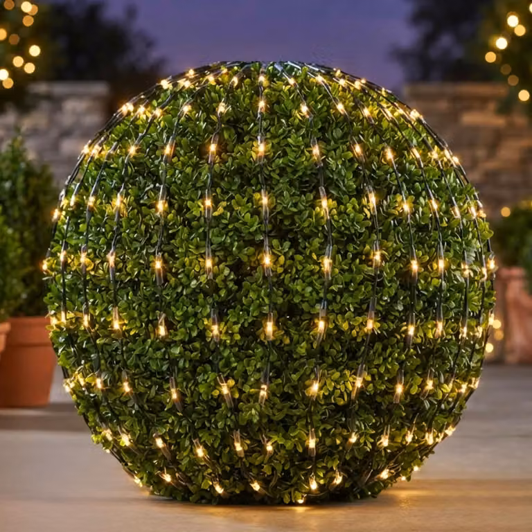 Illuminazione a LED a forma di boschetto, con 144 LED bianco caldo, altezza 120 cm, decorazione luminosa per il giardino
