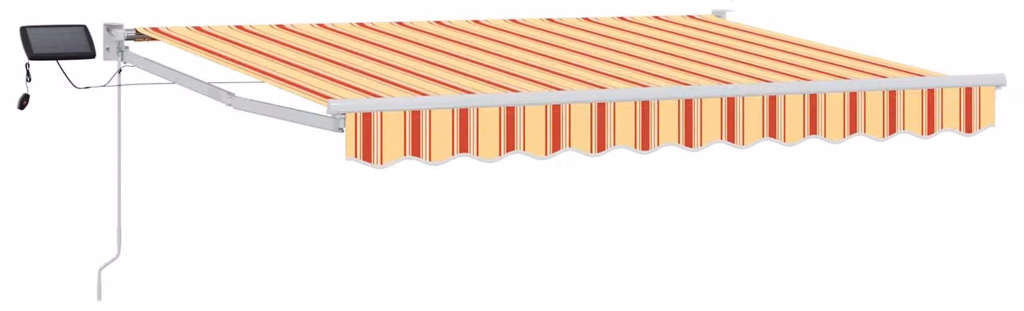 Tenda retrattile manuale con LED Multicolore 3,5 x 2 m