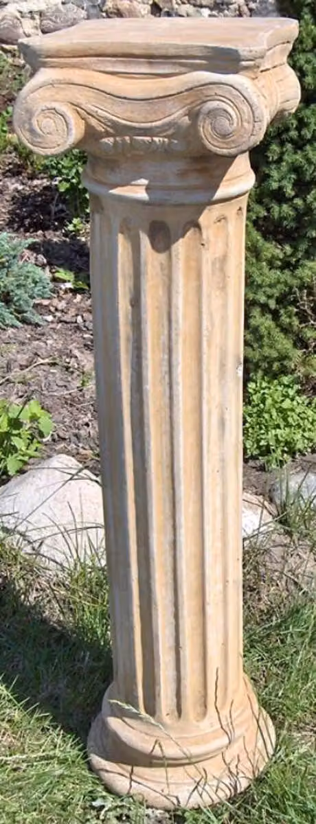 Casa Padrino Colonna barocca / Colonna da giardino Beige 24 x 24 x H. 90 cm - Accessori per la decorazione del giardino