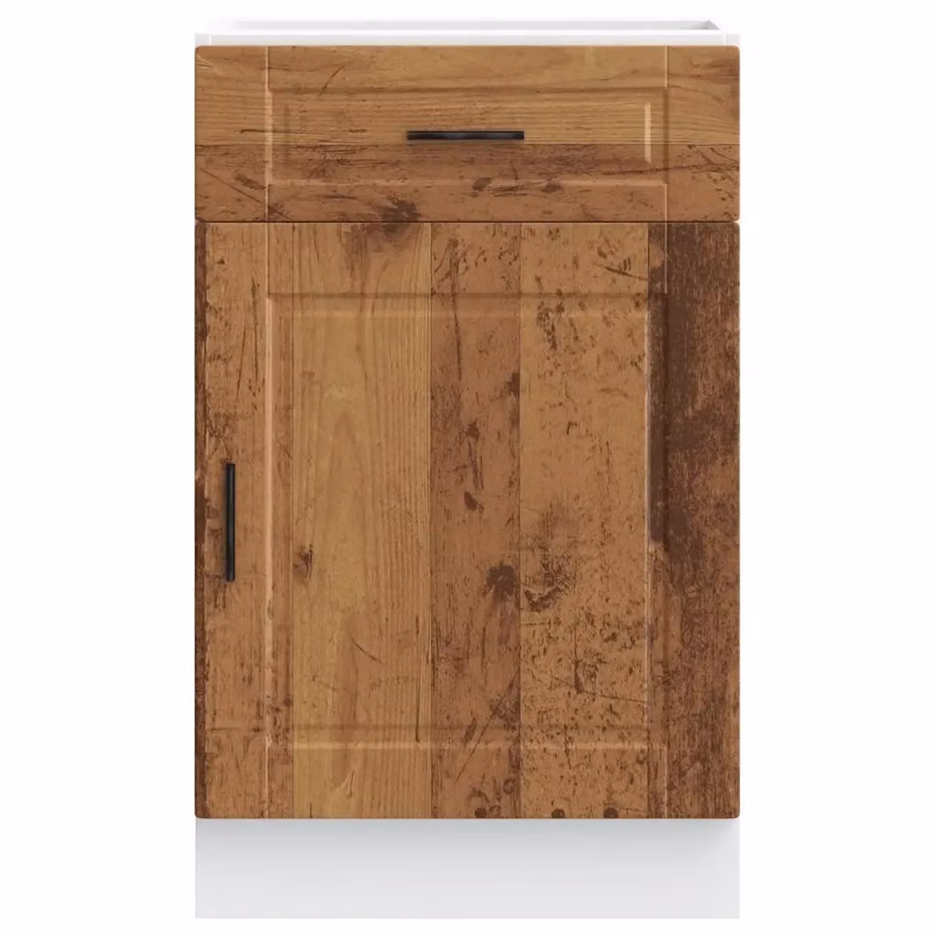 Mobile da cucina vintage HELLOSHOP26 in legno composito marrone con ante a battente L/P/H: 50 x 46 x 81,5 cm – 2