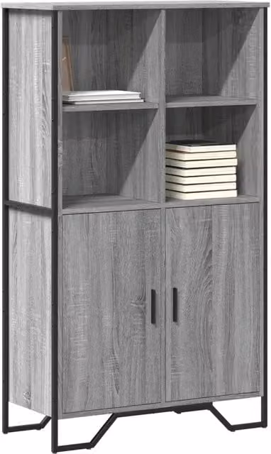 Credenza Buffet Armadio da Cucina Design Mania Grigio L: 79,5 cm, P: 35,5 cm, H: 137,5 cm