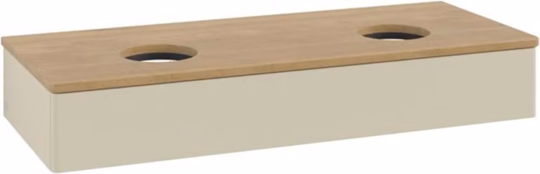 V&B Mobiletto senza struttura frontale, con illuminazione Antao 120x19x50cm, WBP hon. Oa, si Gr m Lac