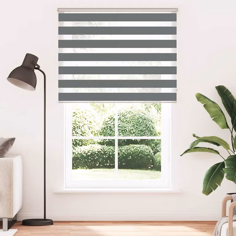 vidaXL Tenda a Rullo Zebra Larghezza Tessuto 135,9 cm Poliestere