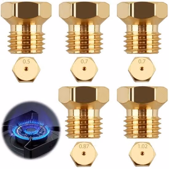 Spruzzi universali a gas, set da 4 pezzi, ottone