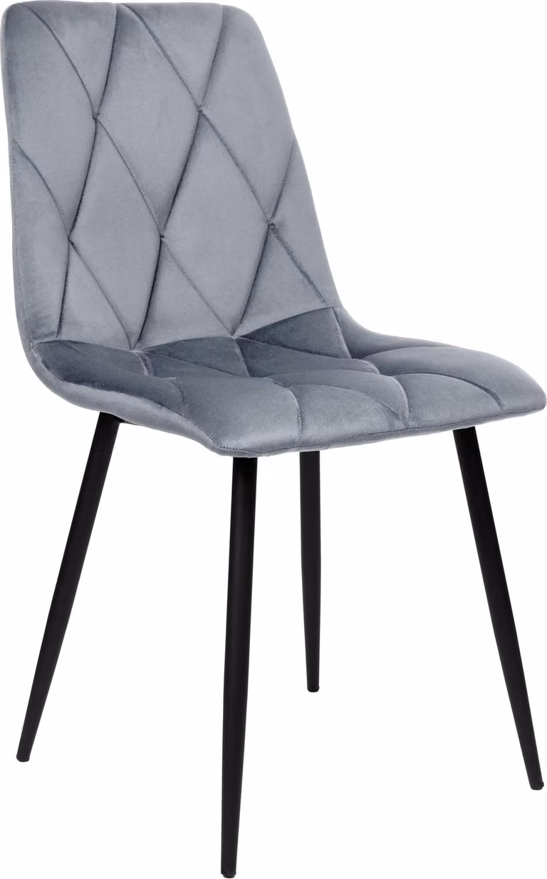 Sedia Madison Velvet in velluto in look grafite