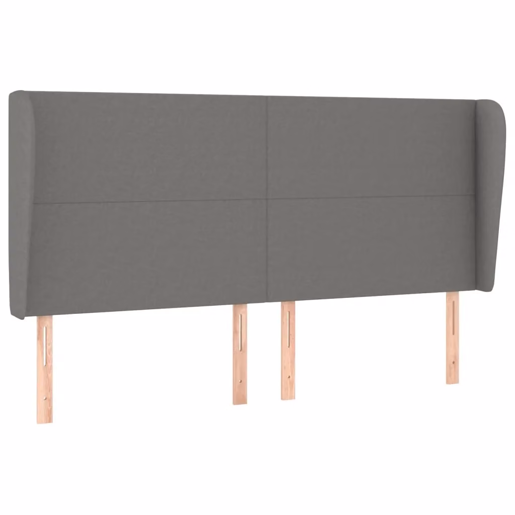 Testiera ad orecchio Design Mania in tessuto grigio scuro L: 163 cm, P: 23 cm, H: 118/128 cm – 2